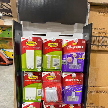 Command Display Assorted Types of Wall Adhesives